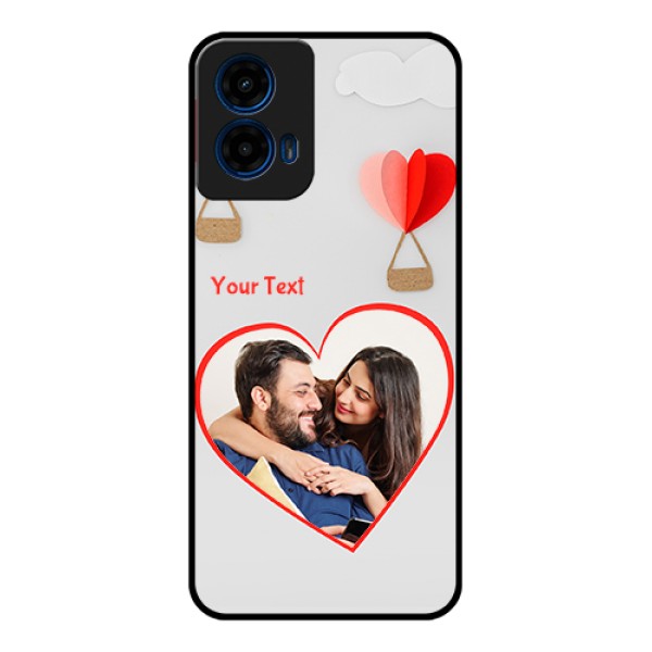 Moto G45 5G Custom Glass Phone Case - Parachute Love Design Moto G45 5G Custom Glass Phone Case - Parachute Love Design