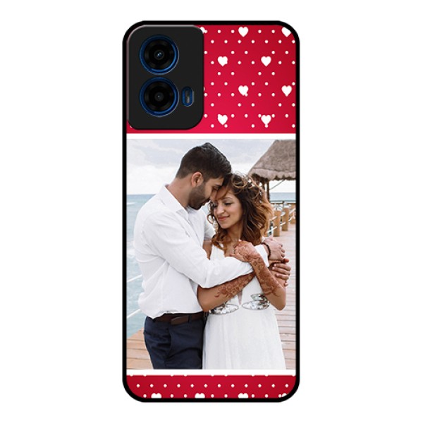 Moto G45 5G Custom Glass Phone Case - Hearts Mobile Case Design Moto G45 5G Custom Glass Phone Case - Hearts Mobile Case Design