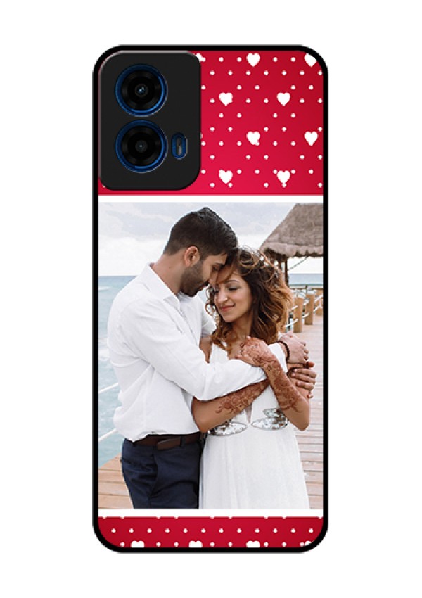 Moto G45 5G Custom Glass Phone Case - Hearts Mobile Case Design