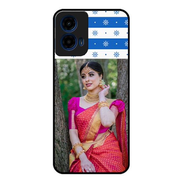 Moto G45 5G Custom Glass Phone Case - Snow Pattern Design