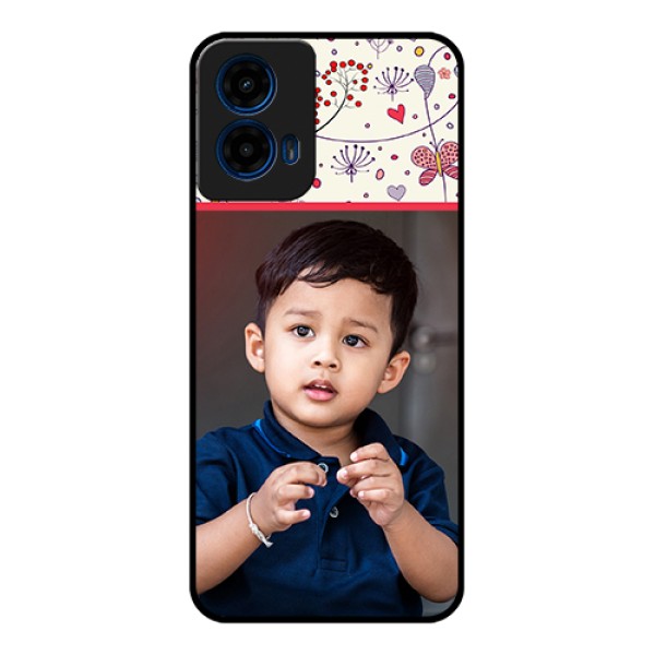 Moto G45 5G Custom Glass Phone Case - Premium Floral Design