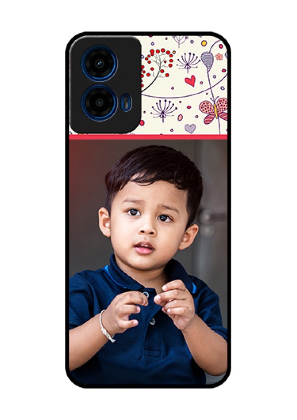 Moto G45 5G Custom Glass Phone Case - Premium Floral Design