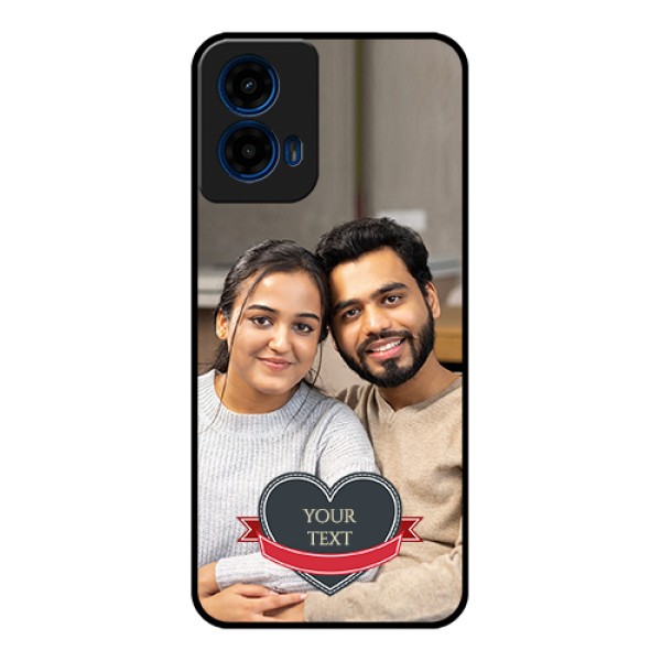 Moto G45 5G Custom Glass Phone Case - Just Married Couple Design
