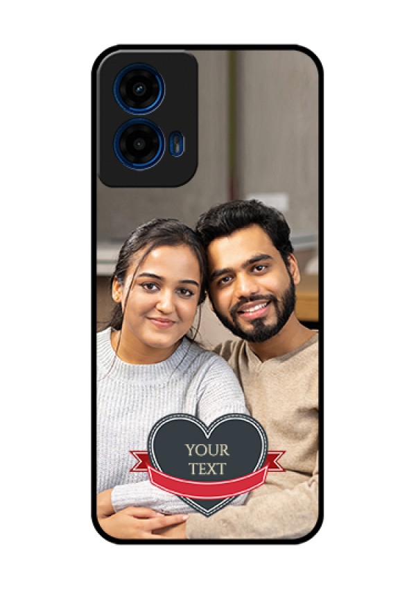 Moto G45 5G Custom Glass Phone Case - Just Married Couple Design