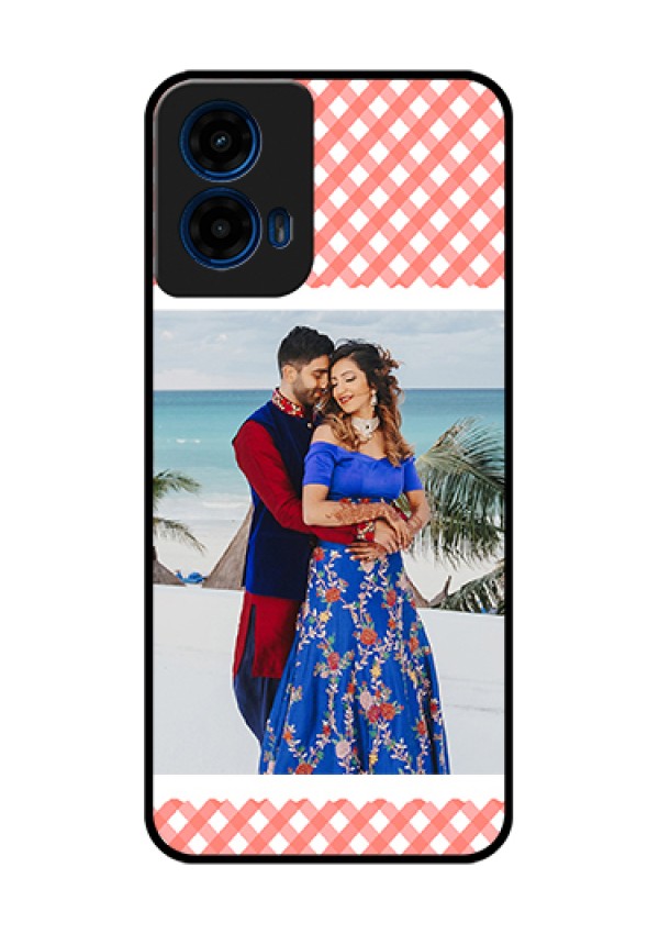 Moto G45 5G Custom Glass Phone Case - Pink Pattern Design