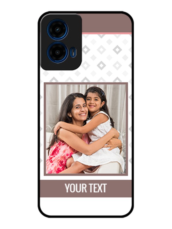 Custom Moto G45 5G Custom Glass Phone Case - Simple Diamond Design