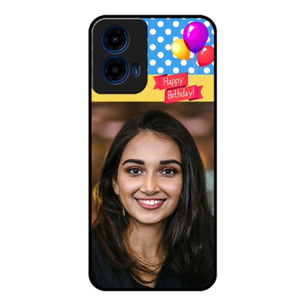 Moto G45 5G Custom Glass Phone Case - Happy Birthday Design