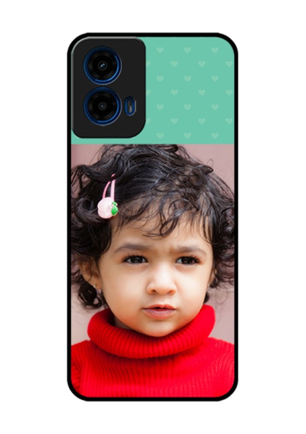 Moto G45 5G Custom Glass Phone Case - Lovers Picture Design