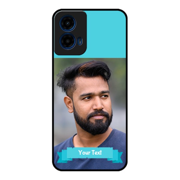 Moto G45 5G Custom Glass Phone Case - Blue Color Design