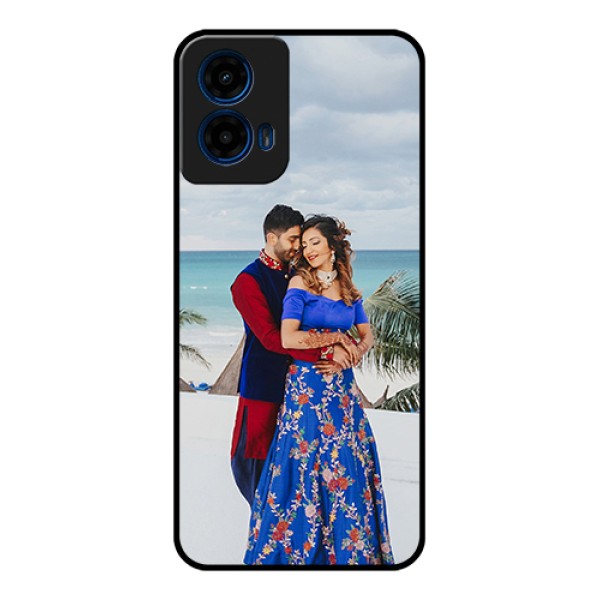 Moto G45 5G Custom Glass Phone Case - Upload Full Picture Design Moto G45 5G Custom Glass Phone Case - Upload Full Picture Design