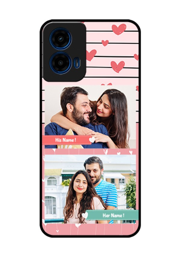 Moto G45 5G Custom Glass Phone Case - Photo With Heart Design