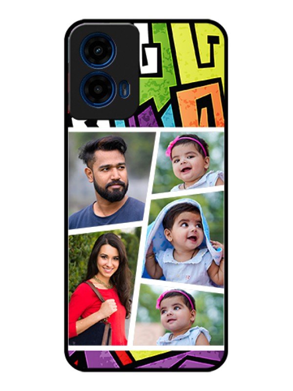 Custom Moto G45 5G Custom Glass Phone Case - Graffiti Pattern Design