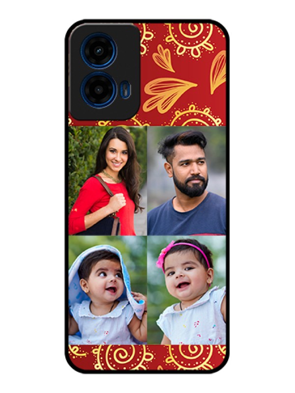 Custom Moto G45 5G Custom Glass Phone Case - 4 Image Traditional Design