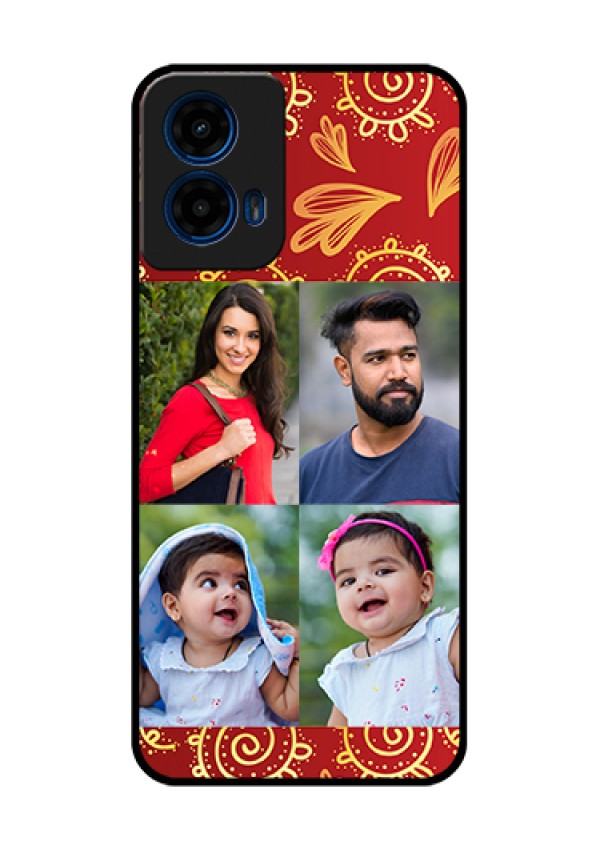 Moto G45 5G Custom Glass Phone Case - 4 Image Traditional Design