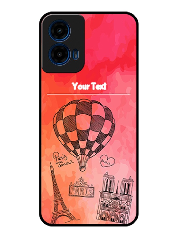 Custom Moto G45 5G Custom Glass Phone Case - Paris Theme Design