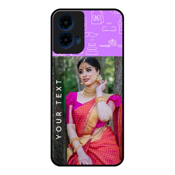 Moto G45 5G Custom Glass Phone Case - Birthday Icons Design