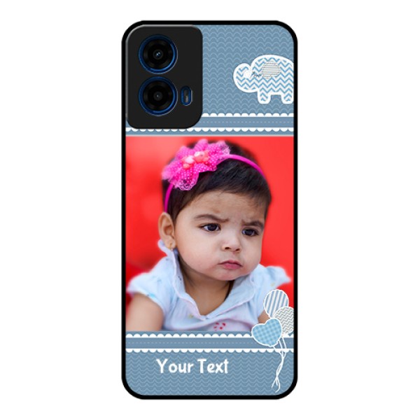 Moto G45 5G Custom Glass Phone Case - With Kids Pattern Design Moto G45 5G Custom Glass Phone Case - With Kids Pattern Design