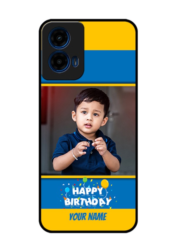 Moto G45 5G Custom Glass Phone Case - Birthday Wishes Design