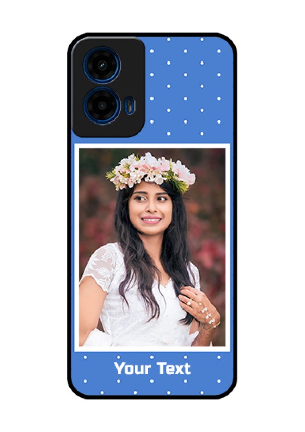 Moto G45 5G Custom Glass Phone Case - Polka Dots Design