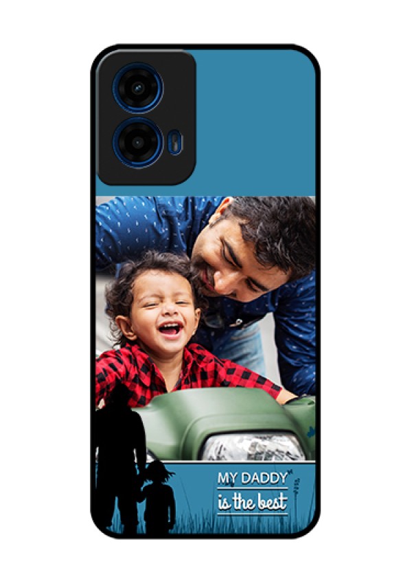 Moto G45 5G Custom Glass Phone Case - Best Dad Design