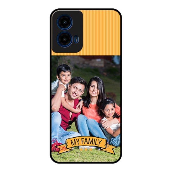Moto G45 5G Custom Glass Phone Case - My Family Design