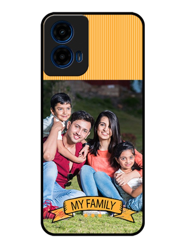 Custom Moto G45 5G Custom Glass Phone Case - My Family Design