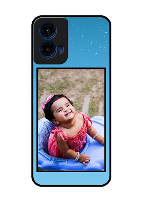 Moto G45 5G Custom Glass Phone Case - Wave Pattern Colorful Design