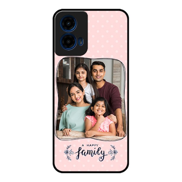 Moto G45 5G Custom Glass Phone Case - Family With Dots Design
