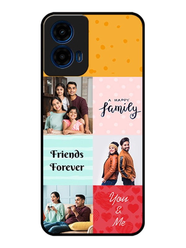 Custom Moto G45 5G Custom Glass Phone Case - Images With Quotes Design