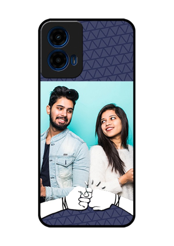 Moto G45 5G Custom Glass Phone Case - With Best Friends Design