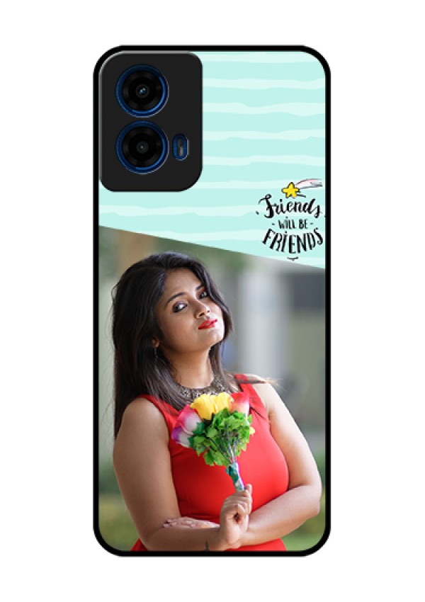 Moto G45 5G Custom Glass Phone Case - Friends Picture Icon Design