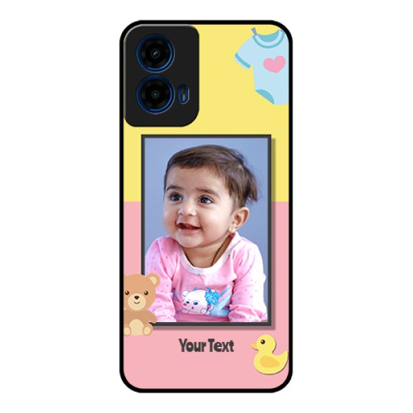 Moto G45 5G Custom Glass Phone Case - Kids 2 Color Design