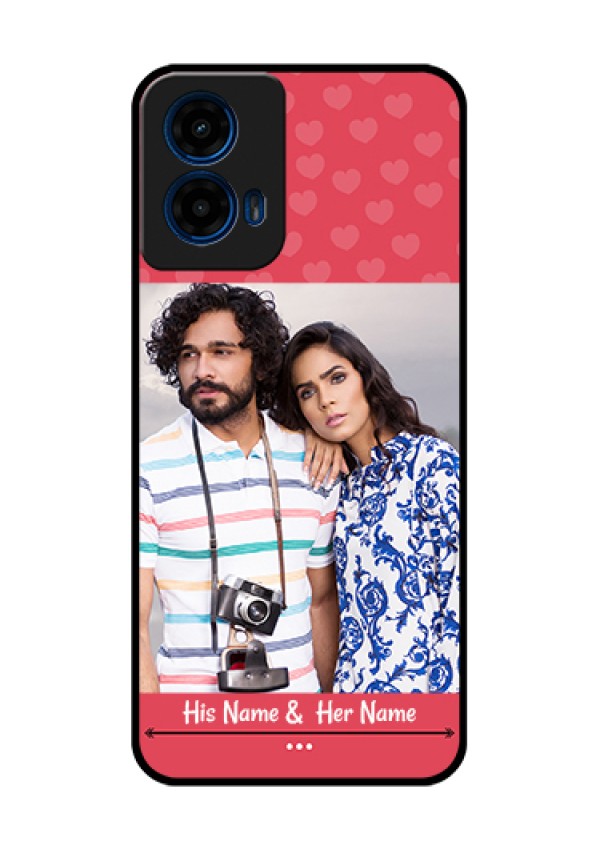 Moto G45 5G Custom Glass Phone Case - Simple Love Design
