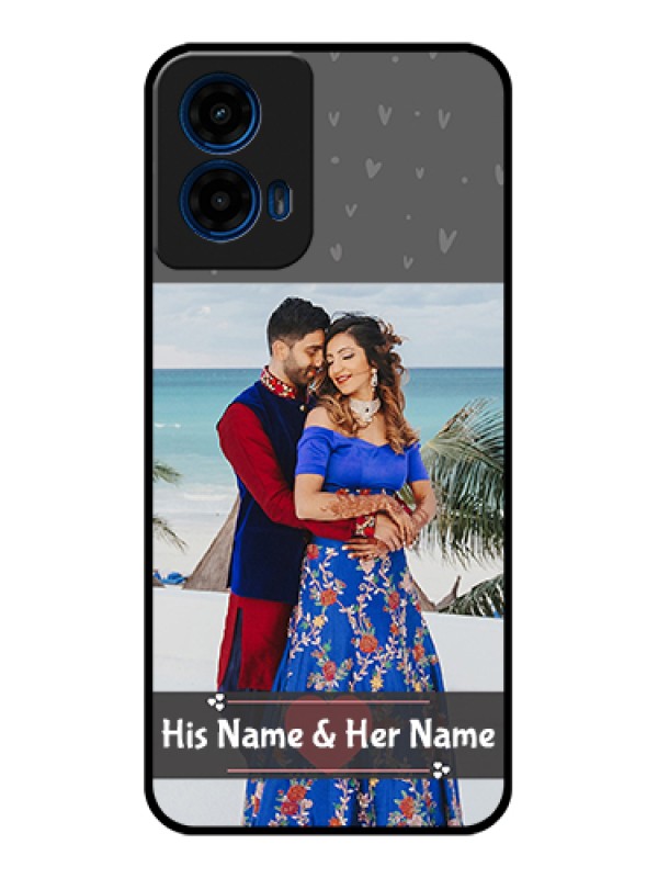 Custom Moto G45 5G Custom Glass Phone Case - Buy Love Design With Photo Online