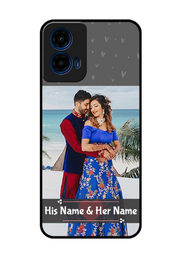 Moto G45 5G Custom Glass Phone Case - Buy Love Design With Photo Online