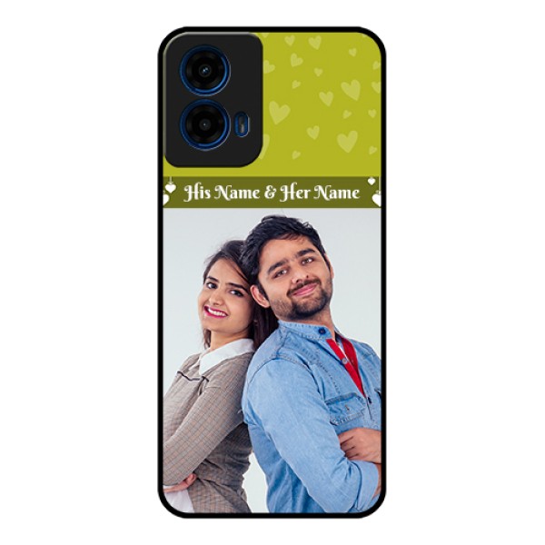 Moto G45 5G Custom Glass Phone Case - You & Me Heart Design