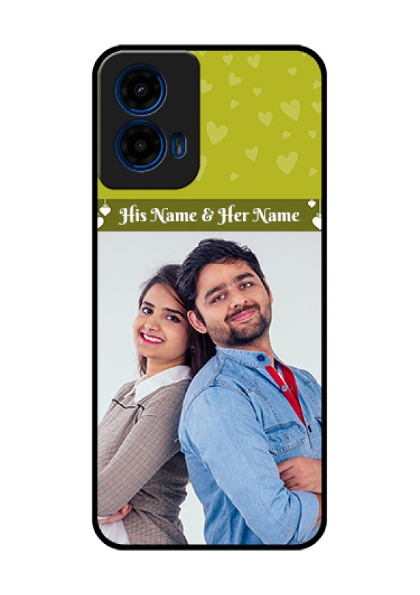 Moto G45 5G Custom Glass Phone Case - You & Me Heart Design