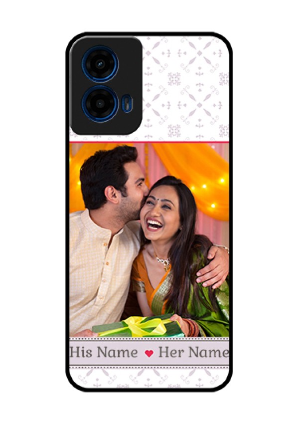 Moto G45 5G Custom Glass Phone Case - With Photo And Ethnic Design