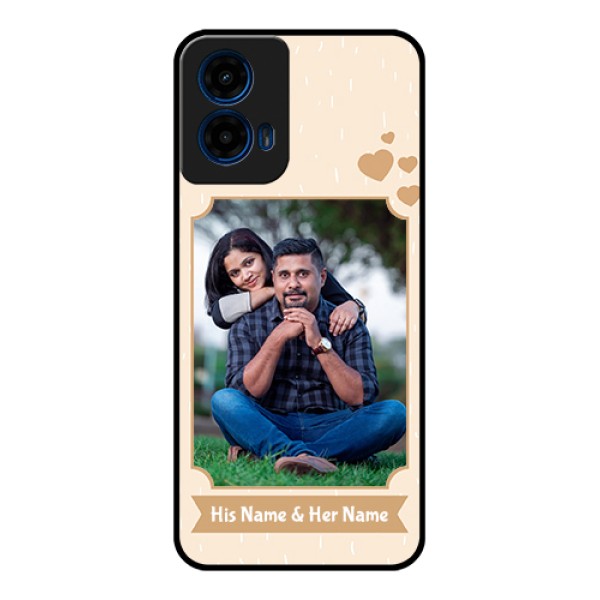 Moto G45 5G Custom Glass Phone Case - With Confetti Love Design