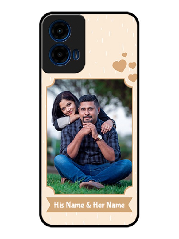 Custom Moto G45 5G Custom Glass Phone Case - With Confetti Love Design