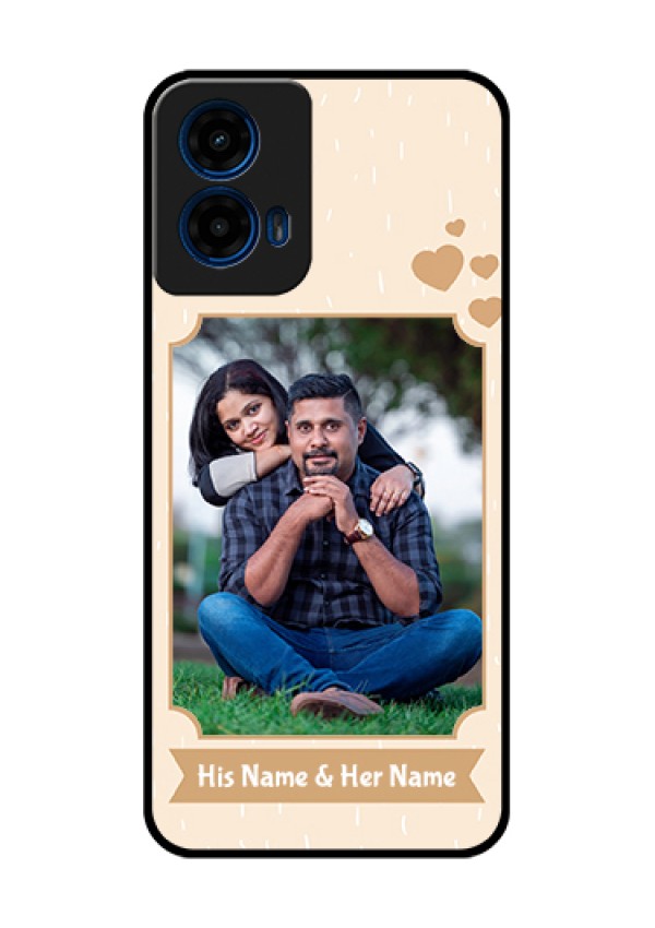 Moto G45 5G Custom Glass Phone Case - With Confetti Love Design