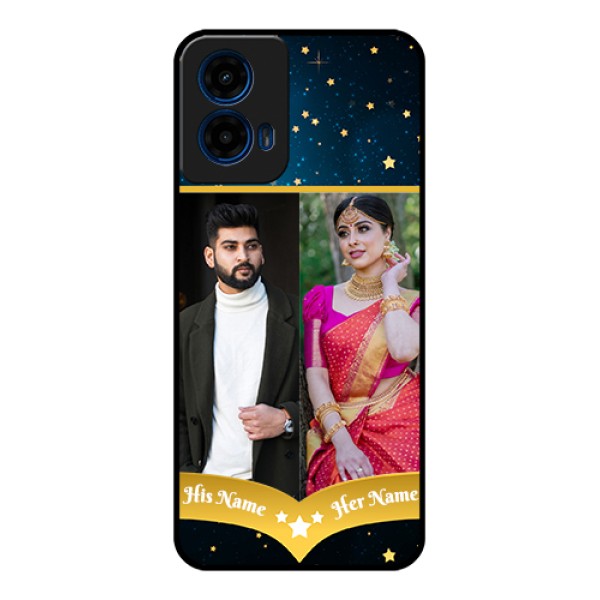 Moto G45 5G Custom Glass Phone Case - Galaxy Stars Backdrop Design Moto G45 5G Custom Glass Phone Case - Galaxy Stars Backdrop Design
