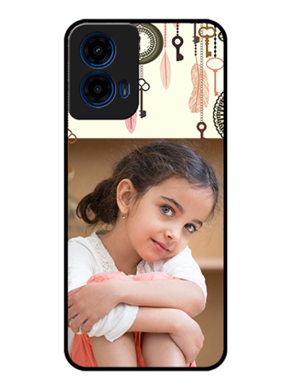 Custom Moto G45 5G Custom Glass Phone Case - Boho Style Design