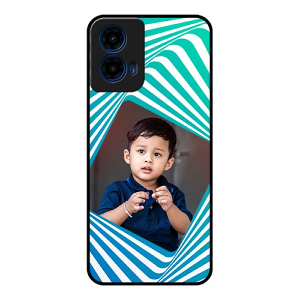 Moto G45 5G Custom Glass Phone Case - Abstract Spiral Design