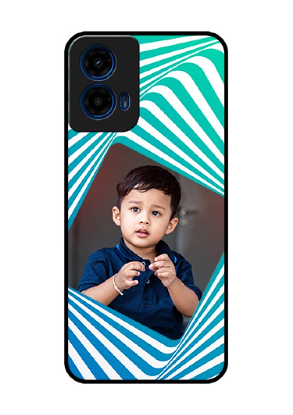 Moto G45 5G Custom Glass Phone Case - Abstract Spiral Design