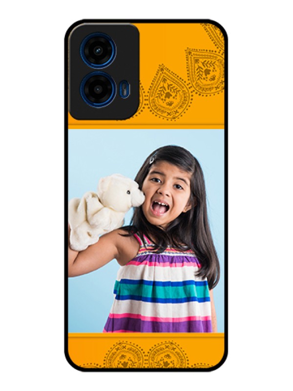 Custom Moto G45 5G Custom Glass Phone Case - Photo Wedding Design