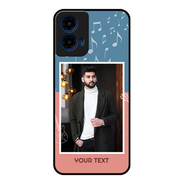 Moto G45 5G Custom Glass Phone Case - With Color Musical Note Design Moto G45 5G Custom Glass Phone Case - With Color Musical Note Design