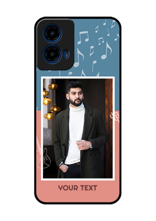 Moto G45 5G Custom Glass Phone Case - With Color Musical Note Design