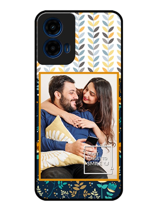 Custom Moto G45 5G Custom Glass Phone Case - Pattern Design