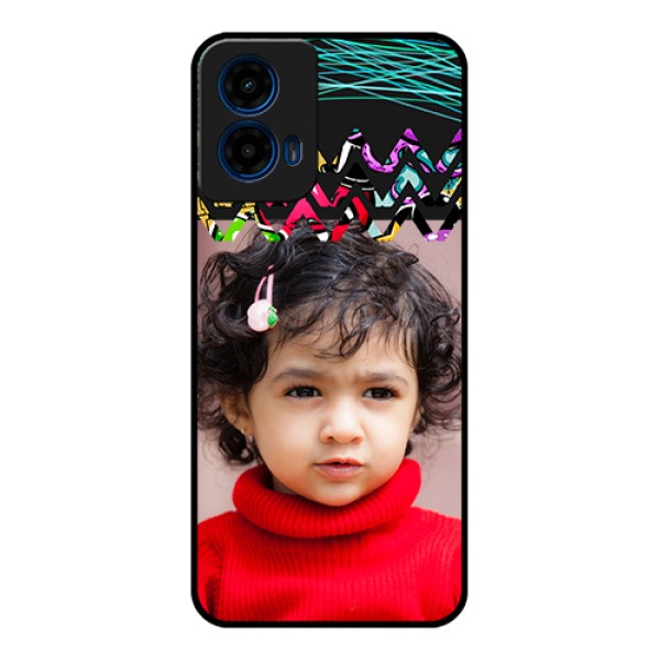 Moto G45 5G Custom Glass Phone Case - Neon Abstract Design
